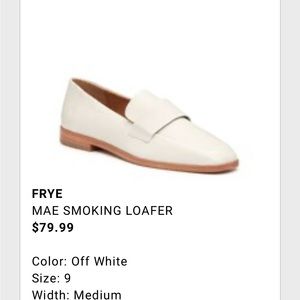Frye Off White Leather Loafers
